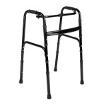 New Περιπατητήρας Πτυσσόμενος Σπαστός με Βοήθημα Βάδισης 2 λειτουργειών Black 